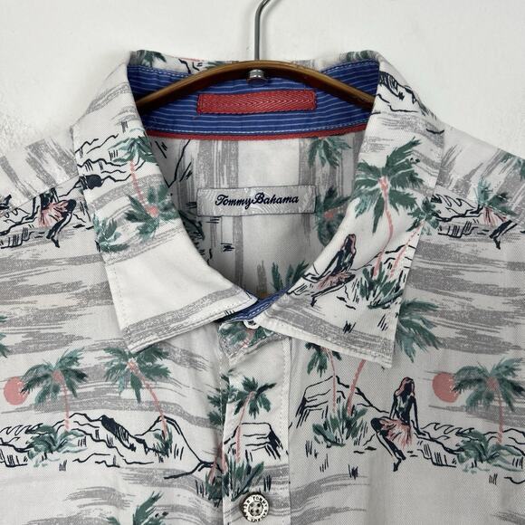 Tommy Bahama Shirt Men’s Large Tropical Hawaiian Short Sleeve Button Shirt. - Picture 2 of 7